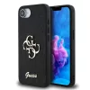  iPhone 16e/17e Guess PU Rögzített Csillogó 4G Fém Logó tok fekete