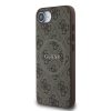 iPhone 16e Guess PU Bőr 4G Színes Gyűrű MagSafe tok Barna-3666339453596 1 kép