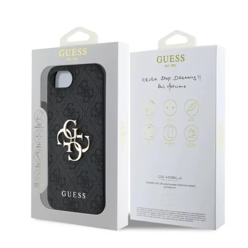  iPhone 16e/17e Guess PU 4G Metal Logo szürke tok-3666339453633 7 kép
