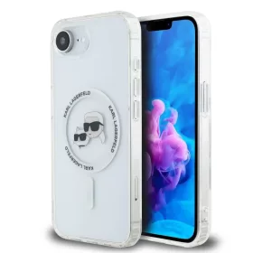    iPhone 16e/17e Karl Lagerfeld IML K&CH Heads Metal Frame MagSafe tok átlátszó