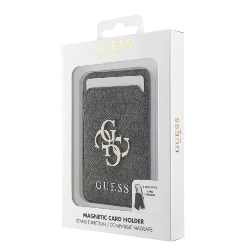 Guess 4G Metal Logo MagSafe Kártyatartó Állvány Fekete-3666339455026 5 kép