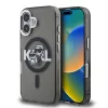  iPhone 16 Fekete Karl Lagerfeld IML Glitter Karl and Choupette Sketch MagSafe tok
