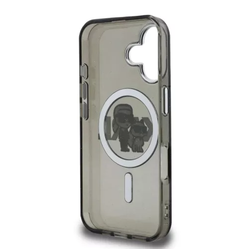  iPhone 16 Fekete Karl Lagerfeld IML Glitter Karl and Choupette Sketch-3666339460785 6 kép