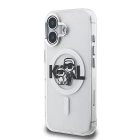  iPhone 16 Karl Lagerfeld IML Glitter Karl and Choupette Sketch MagSaf-3666339460969 2 kép