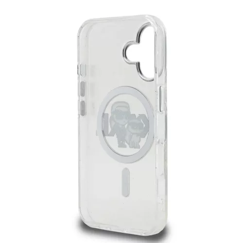  iPhone 16 Karl Lagerfeld IML Glitter Karl and Choupette Sketch MagSaf-3666339460969 6 kép