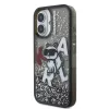  iPhone 16 fekete Karl Lagerfeld Liquid Glitter Scattered Choupette to-3666339464028 2 kép