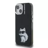  iPhone 15 Fekete Karl Lagerfeld IML Aquarelle Choupette tok-3666339464349 2 kép