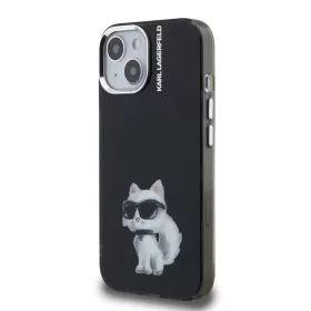  iPhone 15 Fekete Karl Lagerfeld IML Aquarelle Choupette tok-3666339464349 2 kép