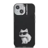  iPhone 15 Fekete Karl Lagerfeld IML Aquarelle Choupette tok-3666339464349 3 kép