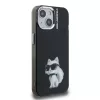  iPhone 15 Fekete Karl Lagerfeld IML Aquarelle Choupette tok-3666339464349 4 kép