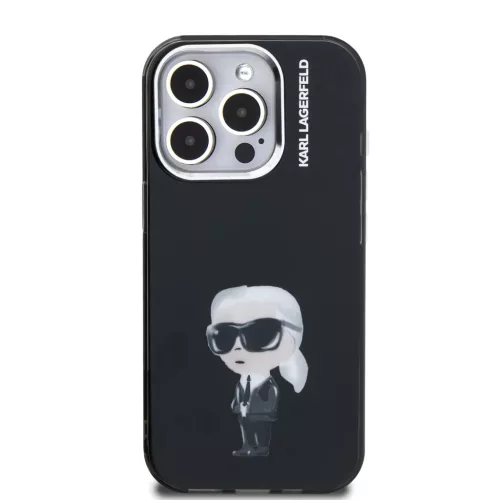 iPhone 15 Pro Max fekete Karl Lagerfeld IML Aquarelle Karl tok-3666339465278 3 kép