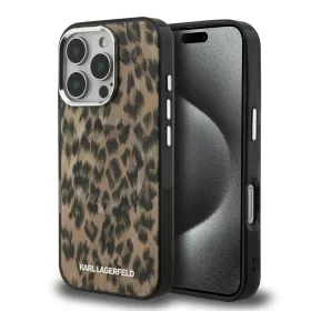    iPhone 16 Pro Max Barna Karl Lagerfeld IML Leopárd MagSafe tok