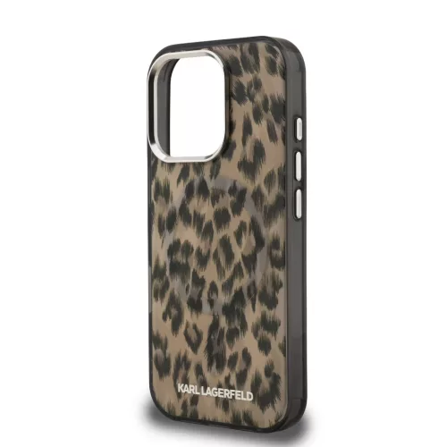  iPhone 16 Pro Max Barna Karl Lagerfeld IML Leopárd MagSafe tok-3666339465674 5 kép