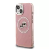  iPhone 15 Karl Lagerfeld IML K&CH Heads Repeated Logo MagSafe tok ró-3666339468309 3 kép