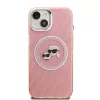  iPhone 15 Karl Lagerfeld IML K&CH Heads Repeated Logo MagSafe tok ró-3666339468309 6 kép