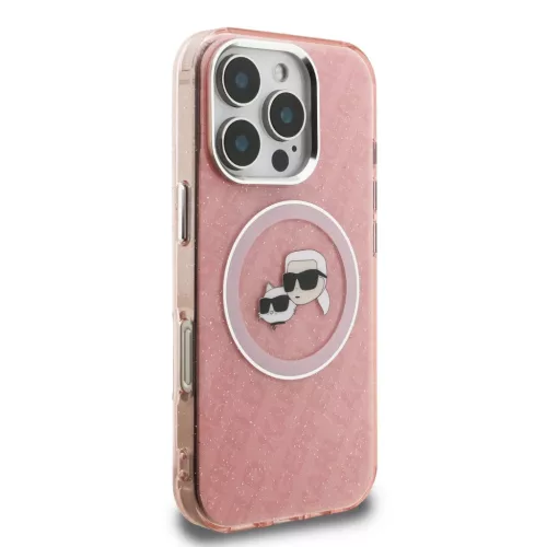  iPhone 16 Pro Max Pink Karl Lagerfeld IML K&CH Heads Repeated Logo Ma-3666339468378 4 kép
