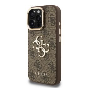 Guess PU 4G Metal Logo álló fliptok iPhone 15 Pro Barna tok-3666339469313 2 kép