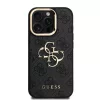 Guess PU 4G Metal Logo Stand Camera Frame iPhone 15 Pro Max fekete tok-3666339469382 3 kép