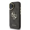  iPhone 16 Fekete Guess PU 4G Metal Logo Állvány Kamerakeret tok-3666339469399 2 kép