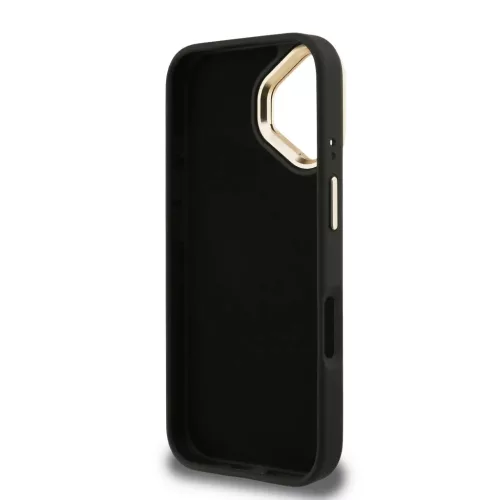  iPhone 16 Fekete Guess PU 4G Metal Logo Állvány Kamerakeret tok-3666339469399 6 kép