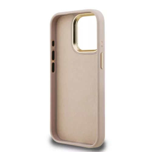 Guess PU 4G Metal Logo Stand Camera Frame Tok iPhone 15 Pro Pink-3666339469498 6 kép