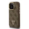  iPhone 16 Pro barna Guess PU 4G Strass Háromszög Logo Állvány Kam-3666339469658 2 kép