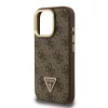  iPhone 16 Pro barna Guess PU 4G Strass Háromszög Logo Állvány Kam-3666339469658 5 kép
