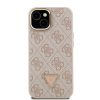 Guess PU 4G Strass Triangle Logo Stand Kamera Keret MagSafe iPhone 15 -3666339470128 3 kép