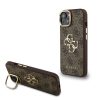 Guess PU 4G Fém Logós Állvány Kamerakerettel iPhone 15 barna tok-3666339470265 1 kép