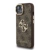 Guess PU 4G Fém Logós Állvány Kamerakerettel iPhone 15 barna tok-3666339470265 2 kép