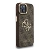 Guess PU 4G Fém Logós Állvány Kamerakerettel iPhone 15 barna tok-3666339470265 4 kép