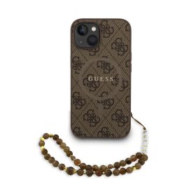 Guess PU Leather 4G Színezett Gyűrűs Pántos MagSafe iPhone 15 tok -3666339475147 1 kép