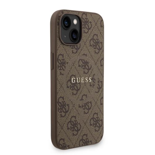 Guess PU Leather 4G Színezett Gyűrűs Pántos MagSafe iPhone 15 tok -3666339475147 3 kép