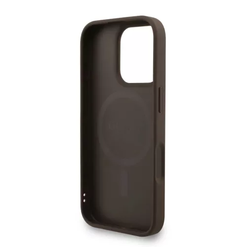 iPhone 16 Pro Max Barna Guess PU Bőr 4G Színes Gyűrűfüles MagSaf-3666339475215 5 kép