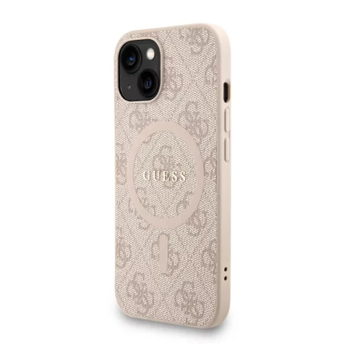  iPhone 14 Rózsaszín Guess PU bőrből készült 4G színes gyűrűv-3666339475253 2 kép
