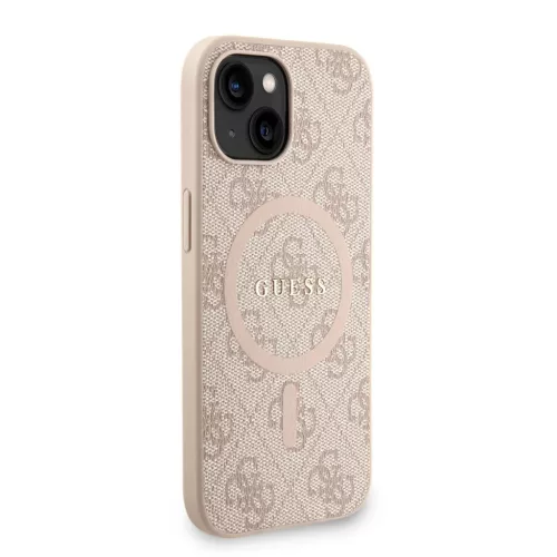  iPhone 14 Rózsaszín Guess PU bőrből készült 4G színes gyűrűv-3666339475253 3 kép