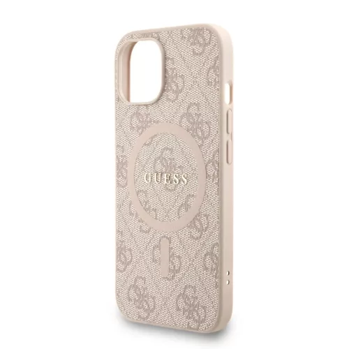  iPhone 14 Rózsaszín Guess PU bőrből készült 4G színes gyűrűv-3666339475253 4 kép