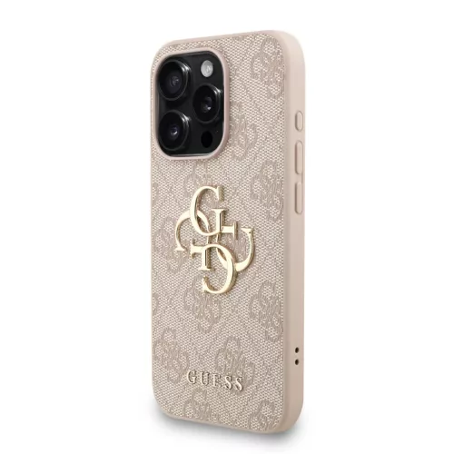 Guess PU 4G Metal Logo Pántos Tok iPhone 15 Pro Max Pink tok-3666339476151 2 kép