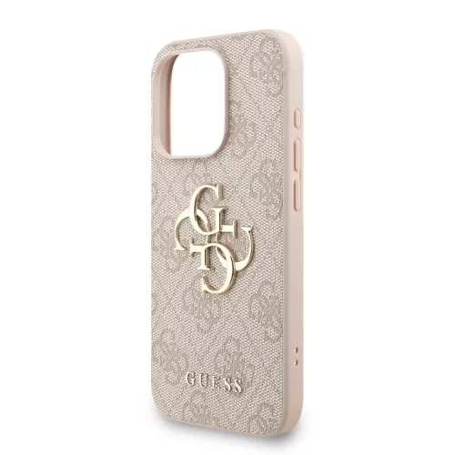 Guess PU 4G Metal Logo Pántos Tok iPhone 15 Pro Max Pink tok-3666339476151 4 kép