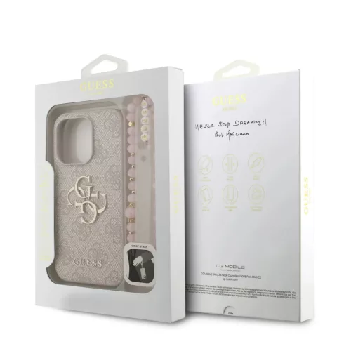 Guess PU 4G Metal Logo Pántos Tok iPhone 15 Pro Max Pink tok-3666339476151 7 kép