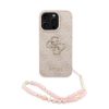 Guess PU 4G Fém Logós Szíjjal iPhone 16 Pro Max rózsaszín tok-3666339476199 1 kép