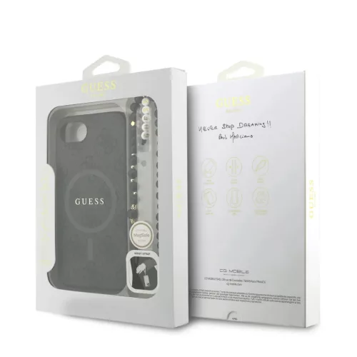  iPhone 16e/17e Fekete Guess PU Bőr 4G Színes Gyűrűs Pánt MagSafe-3666339477141 7 kép