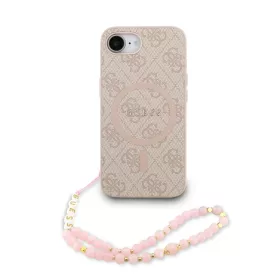    iPhone 16e/17e Pink Guess PU Bőr 4G Színes Gyűrűs Pánt MagSafe tok