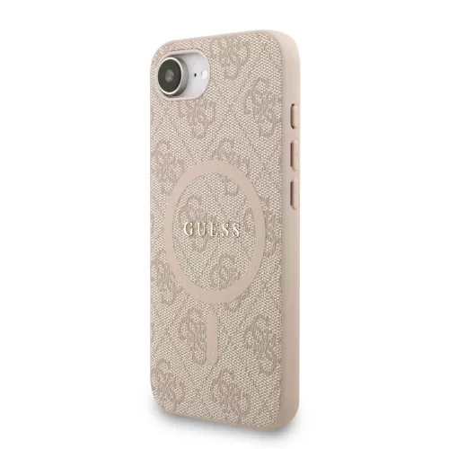  iPhone 16e Pink Guess PU Bőr 4G Színes Gyűrűs Pánt MagSafe tok-3666339477158 2 kép