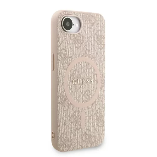  iPhone 16e Pink Guess PU Bőr 4G Színes Gyűrűs Pánt MagSafe tok-3666339477158 3 kép