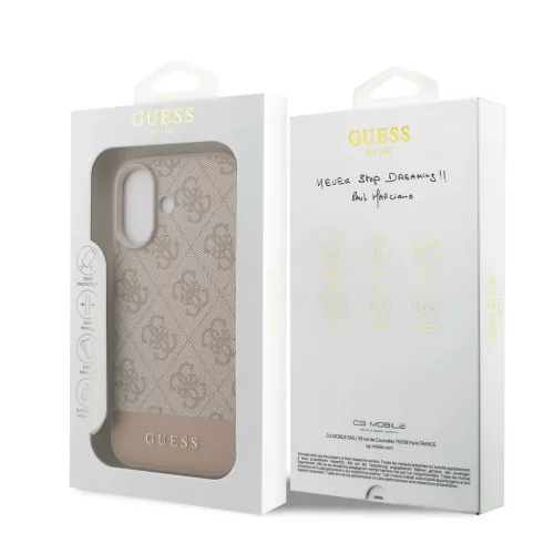  iPhone 17 Pink Guess PU 4G Stripe tok-3666339491680 7 kép