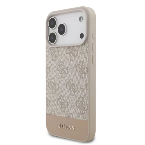  iPhone 17 Pro Max Pink Guess PU 4G Stripe tok-3666339491710 2 kép