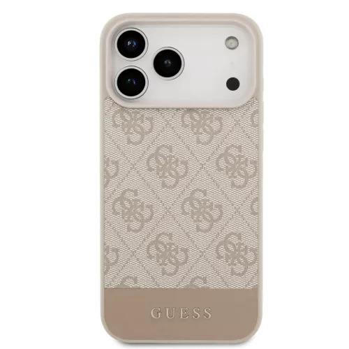  iPhone 17 Pro Max Pink Guess PU 4G Stripe tok-3666339491710 3 kép