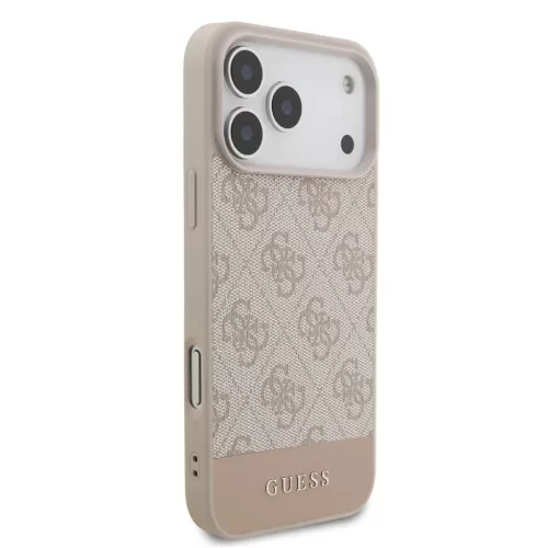  iPhone 17 Pro Max Pink Guess PU 4G Stripe tok-3666339491710 4 kép