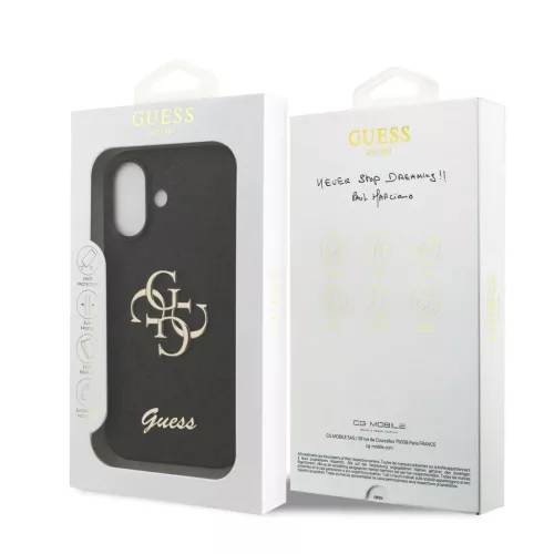  iPhone 17 Guess PU Fixed Glitter 4G Metal Logo tok-3666339492007 7 kép